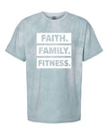 Faith. Family. Fitness. Tee – Light Blue Edition