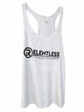 Camiseta Tank Deportiva “Relentless Fitness Program” Gris